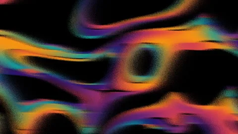 Vibrant VHS style rainbow teal orange psychedelic grainy gradient color flow Stock Footage 339282984