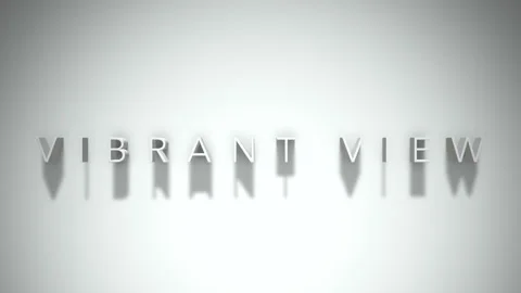 Vibrant view 3D title animation white text on a white background Stock Footage 299758289