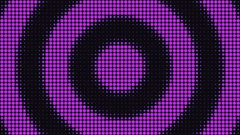 Vibrant Violet and Hot Pink Digital Halftone Circular Ripple Loop Stock Footage 346647756