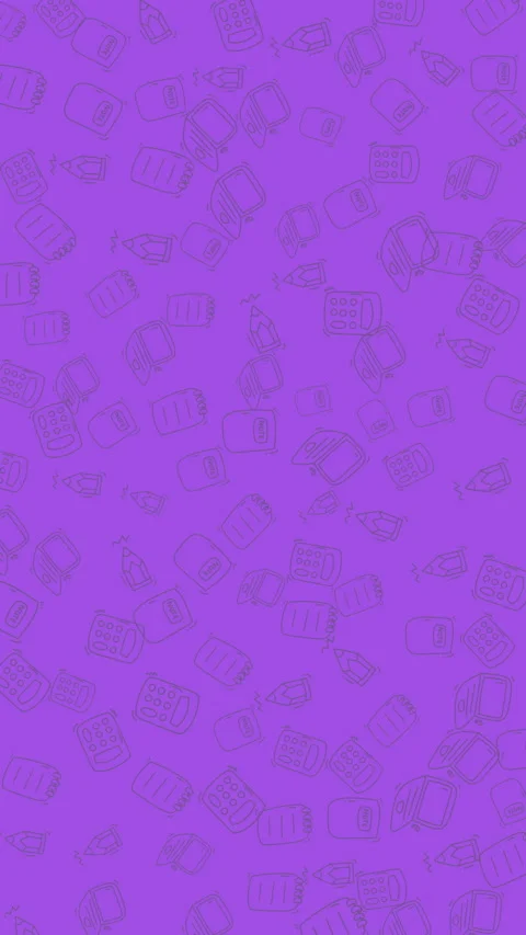 Vibrant violet background with subtle scattered digital interface icon textur Stock Footage 338293816