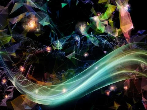 Vibrant Virtual World Stockillustratie