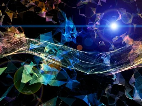 Vibrant Virtual World Stockillustratie