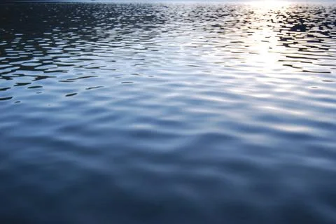 Vibrant water texture with sunlight reflection Stock Photos