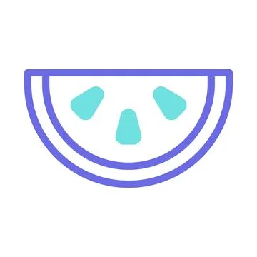 Vibrant Watermelon Slice, A Refreshing Icon Design 스톡 일러스트