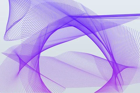 Vibrant wave abstract background with glowing futuristic ribbons Ilustração Stock