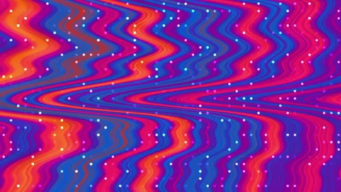 Vibrant waves ripple across the canvas with bold, glowing colors Vidéo 332853441
