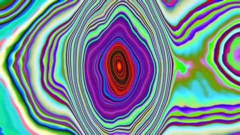 Vibrant waves ripple inward with hypnotic motion Ilustração Stock