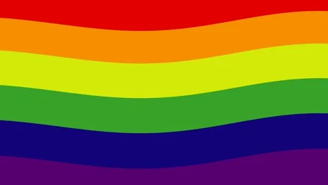 Vibrant Waving Rainbow Flag Symbolizing LGBTQ Pride and Inclusivity. Stock Footage 340031549
