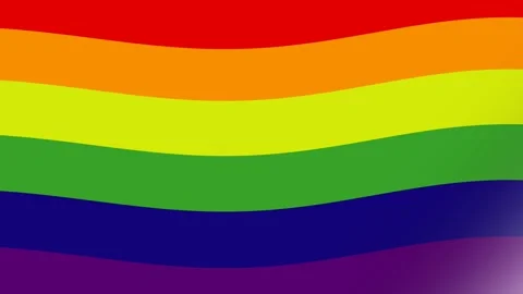 Vibrant Waving Rainbow Flag Symbolizing LGBTQ Pride Diversity and Inclusion.. Stock Footage 340031679