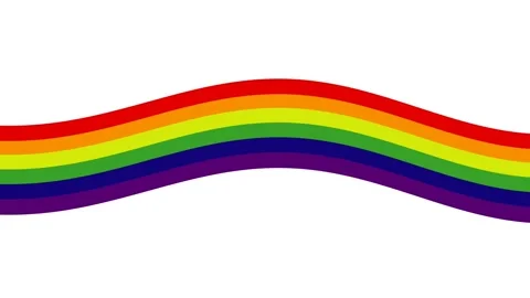 Vibrant Waving Rainbow Stripe for Pride Month Celebration. Stock Footage 340031628