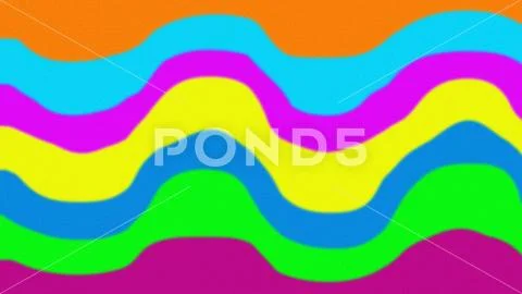 Vibrant wavy colorful background with rainbow hues PSD Template