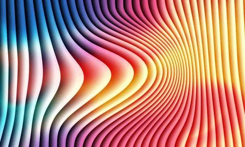 Vibrant wavy gradient background with flowing colorful lines and abstract 스톡 일러스트