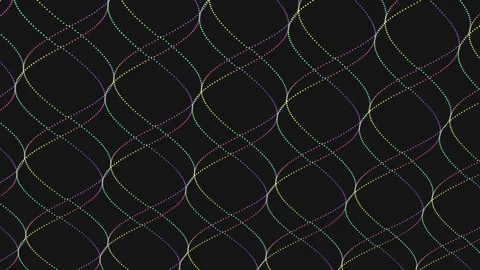Vibrant wavy grid pattern with dynamic lines 스톡 동영상 297603836