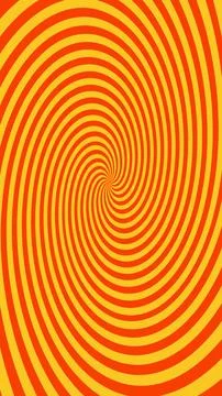 Vibrant wavy optical illusion background with yellow and orange stripes 库存插图