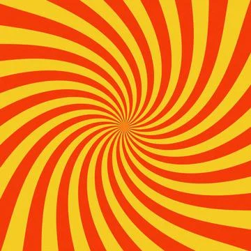 Vibrant wavy optical illusion background with red and yellow stripes 库存插图