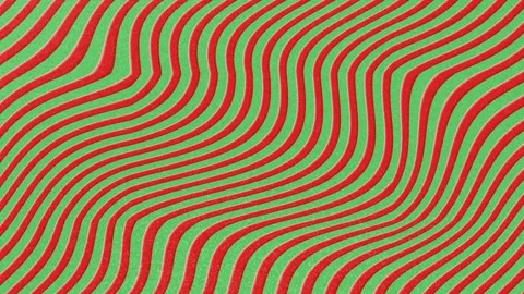 Vibrant Wavy Pattern Featuring Red and Green Lines Creating Dynamic Visual .. Stock Footage 302245358