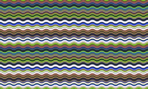 Vibrant wavy stripes in a mesmerizing pattern.  Perfect for textile design, w Stock Illustration