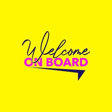 Vibrant Welcome On Board Message Stock Illustration