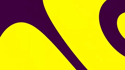 Vibrant yellow abstract background with dynamic purple curve wave motion de.. Stock Footage 337164574