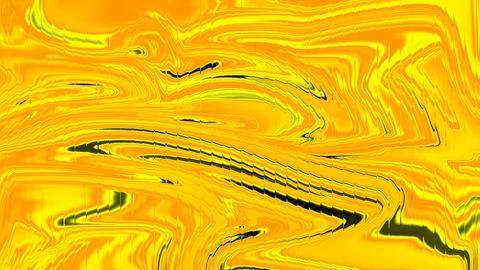 Vibrant yellow abstract fluid background with flowing swirl motion Иллюстрация