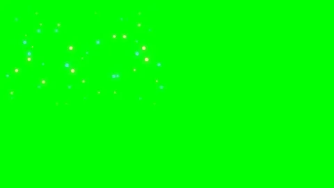 Vibrant yellow and blue polka dot pattern on a bright solid green background Stock Footage 340267324