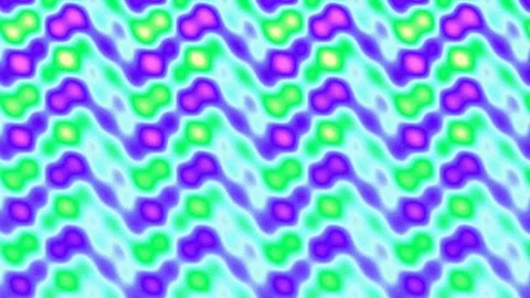 Vibrant Yellow and Teal Abstract Psychedelic Wave Pattern Background Stock Footage 337500285