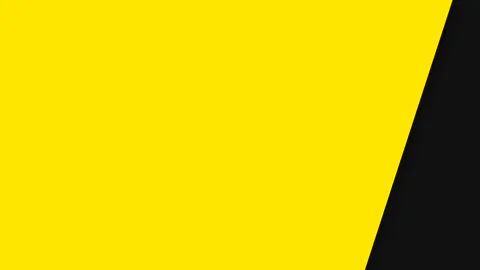 A vibrant yellow background divided by a sharp black diagonal line Stock Footage 340263326