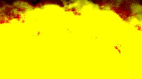 Vibrant yellow background with dynamic red smoke effects Stock Illustration