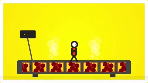Vibrant yellow background with geometric red and black crossing pattern for.. Stock Footage 344638652