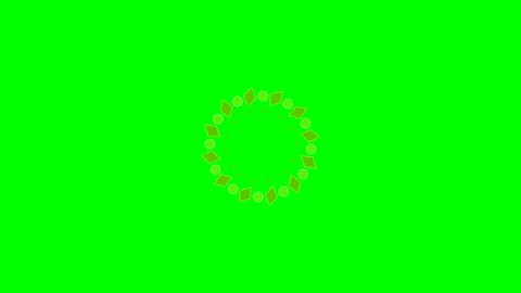A vibrant yellow circular loading animation isolated on a green screen back.. Stock Footage 340903962