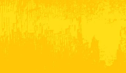 Vibrant yellow grunge background texture with distressed paint drips and rough Stock Illustration
