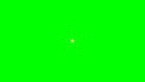 A vibrant yellow light particle effect exploding on a bright green background Stock-Footage 340266407