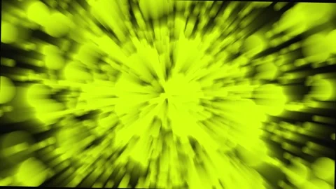 Vibrant Yellow Light Streaks Exploding Outward with Bokeh Effects abstract .. Stock Footage 321591141