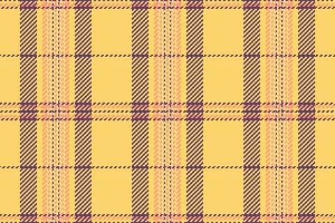 Vibrant yellow plaid pattern with subtle peach and dark brown accents.  Perfe Stock Illustration