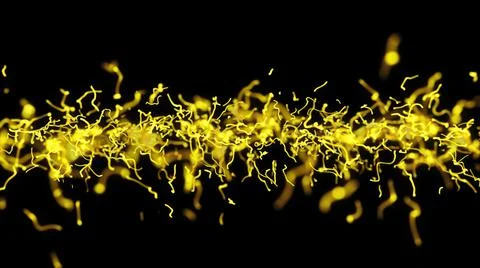 Vibrant Yellow Strings of Energy Stock Illustration