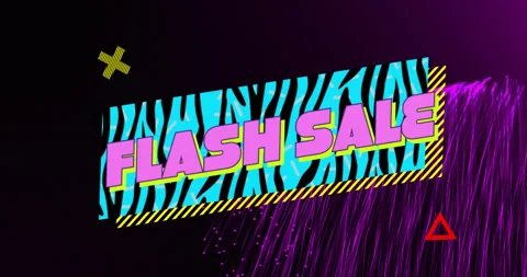 Vibrant zebra pattern and abstract purple background in animation for flash sale Stock Footage 303429988