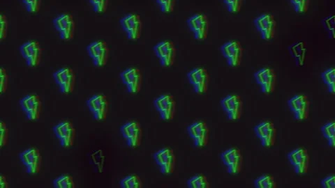 Vibrant zigzag color pattern of green, blue, and purple on black Stock-Footage 315109328