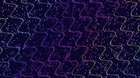 Vibrant zigzag geometric pattern with colorful dots Stock-Footage 289205547