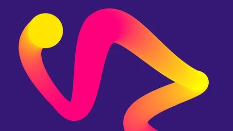 Vibrant Zigzag Line with Yellow Dot Background Stock Illustration