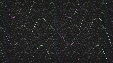 Vibrant zigzag pattern with intersecting wavy lines Stock Footage 285684339