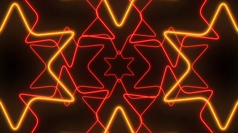 Vibrant zigzag pattern of red and yellow lines on a dark background Vídeos de archivo 292961834