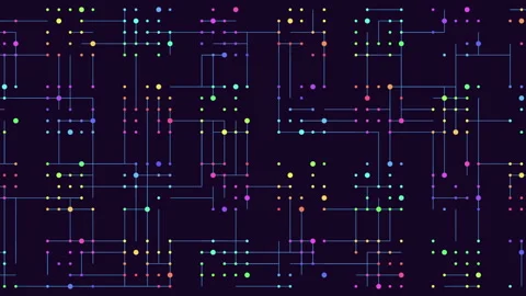 Vibrantly colored grid pattern with crossing and parallel lines Stock Footage 300740647