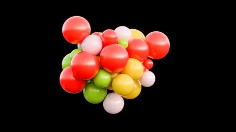 A Vibrantly Colorful Representation of Molecular Structures for Scientific Ilustración de archivo