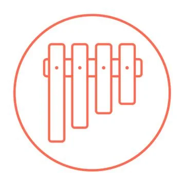 Vibraphone line icon Stock Illustration