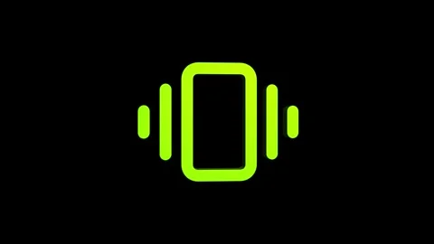 Vibrate mobile phone 3d icon rotation 4k animation sign on background Stock Footage 313487658