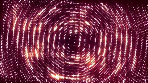 Vibrating abstract radial bright background moves in a circle with neon lights Stock Footage 254386812