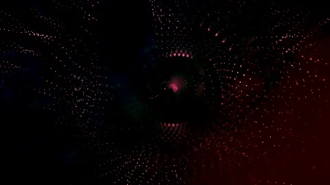 Vibrating glowing particles that form the surface Abstract background Stock Footage 249059754