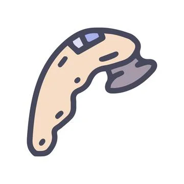 Vibrating massager color vector doodle simple icon Illustrazione stock