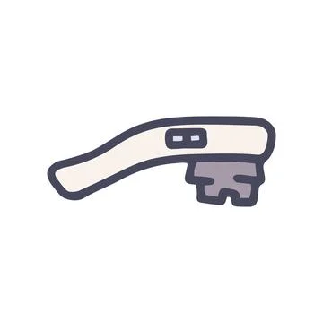 Vibrating massager color vector doodle simple icon 스톡 일러스트