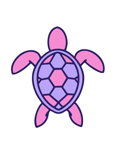 Vibrating motion animation of brazilian turtle shown from above drawing Stock Footage 324462349